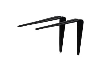 Wspornik stalowy do półek LOFT 200 × 250 mm – czarny. - 2