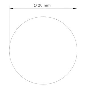 Zaślepka samoprzylepna Ø 20 mm – biały - 3