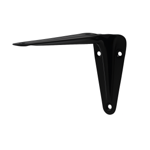 Wspornik półki czarny stalowy 125 x 150 mm.