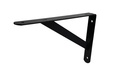 Wspornik półki czarny 400 x 280 x 29 mm, stalowy uchwyt z wzmocnieniem.