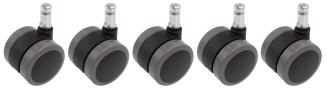 Kółko meblowe gumowane Ø 50 mm z trzpieniem montażowym 11 × 22 mm, obrotowe. - 5