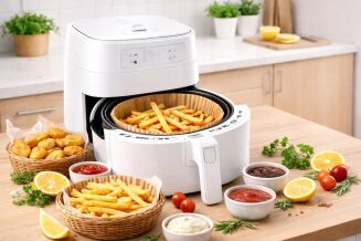 Papierowy wkład do Air Fryer Ø20 cm z rantem 4,5 cm – 100 szt. - 3