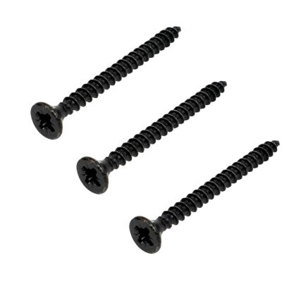 Czarne wkręty stożkowe 3,5×40 mm – zestaw 20 sztuk.