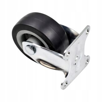 Rolka stała Ø 50 mm do mebli — guma, płytka montażowa 38 × 46 mm, ocynk. - 3