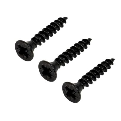 Czarne wkręty stożkowe 3,5×16 mm – zestaw 20 sztuk.